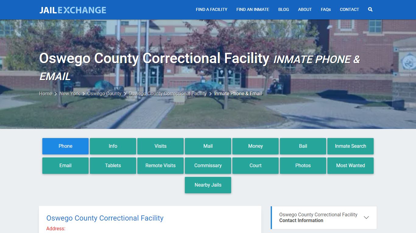 Inmate Phone - Oswego County Correctional Facility, NY - Jail Exchange